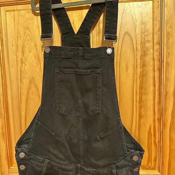 GAP Maternity Black Denim Overalls Size M - Picture 3 of 8